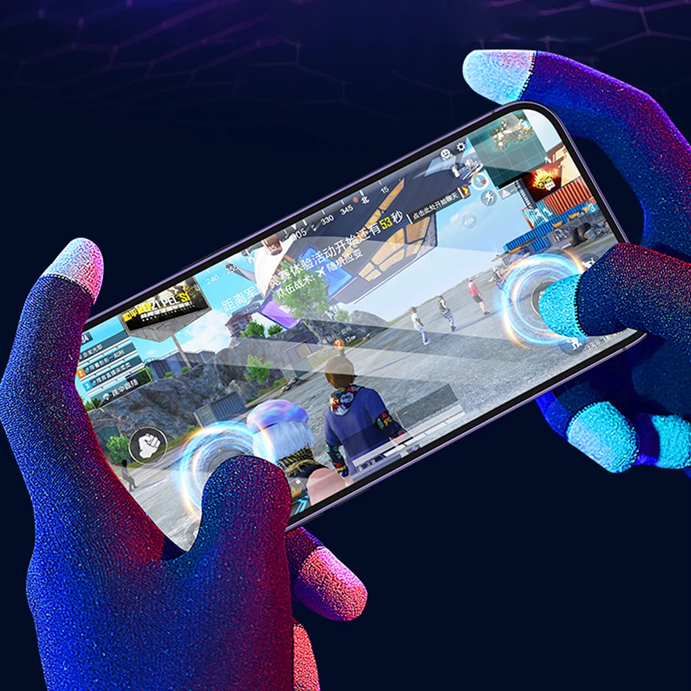 1 Pair Game Playing Gloves Highly Sensitive Gaming Finger Sleeves Anti-Sweat Keep Warm for PUBG E-Sports Sara Gaming Gloves