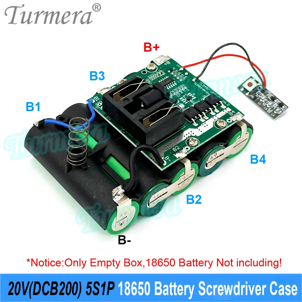Turmera 20V Max DCB-Series 5S1P 5X 18650 Screwdriver Battery