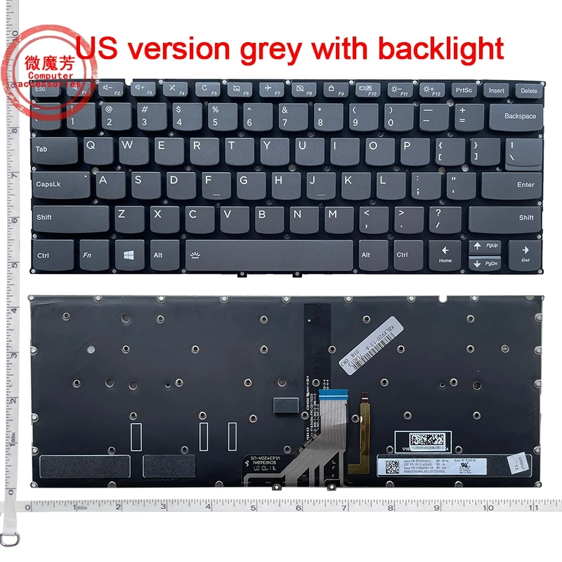 

RU/US Backlit Laptop Keyboard For Lenovo Ideapad Yoga 920 13IKB YOGA 920-13IKB YOGA 6 Pro-13IKB PC4VB-IL PK1314U2A247 English