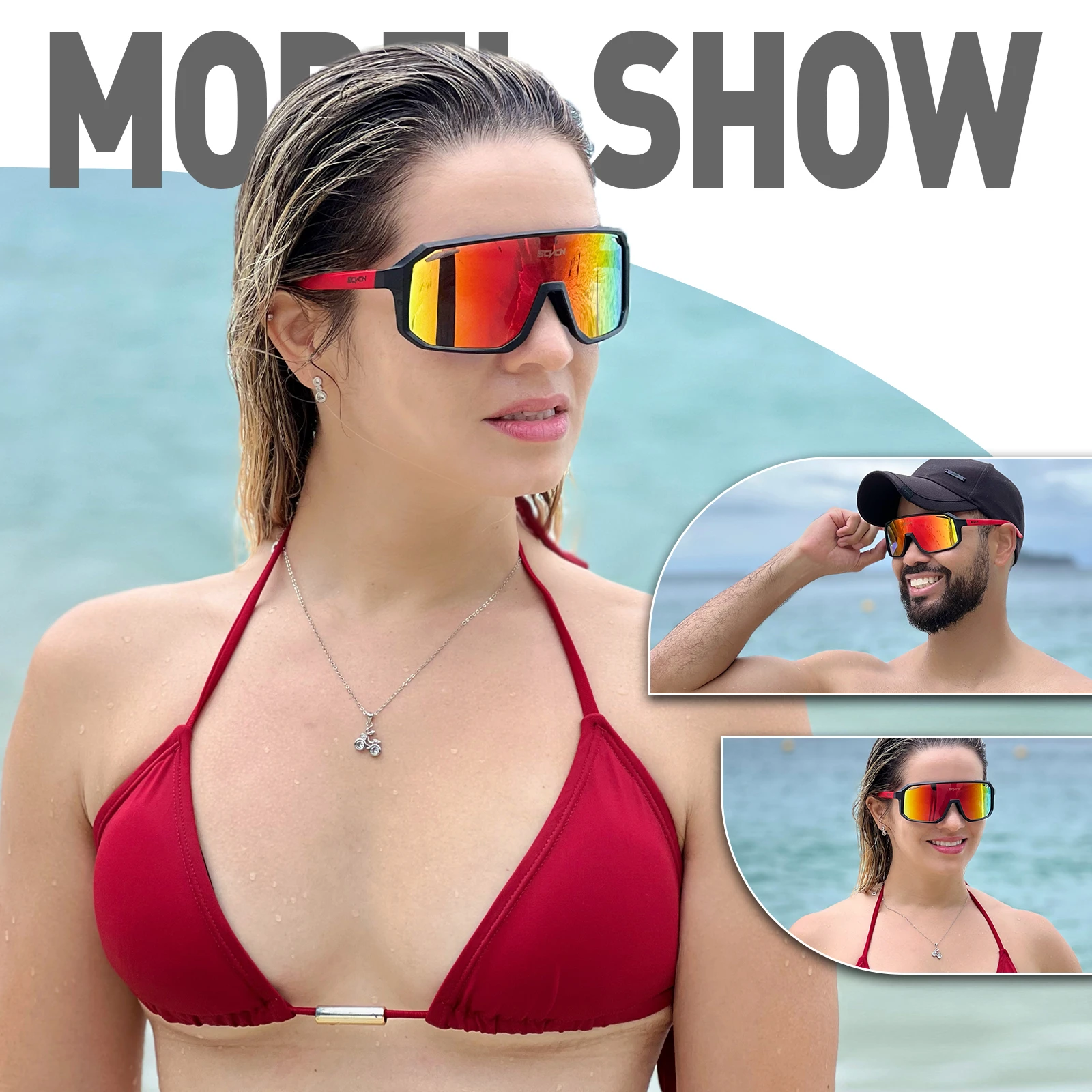 SCVCN 2025 NEW Cycling Glasses for Men Bicycle Eyewear Mountain Bike Cycling Goggles UV400 MTB Polarized Road Sunglasses Women