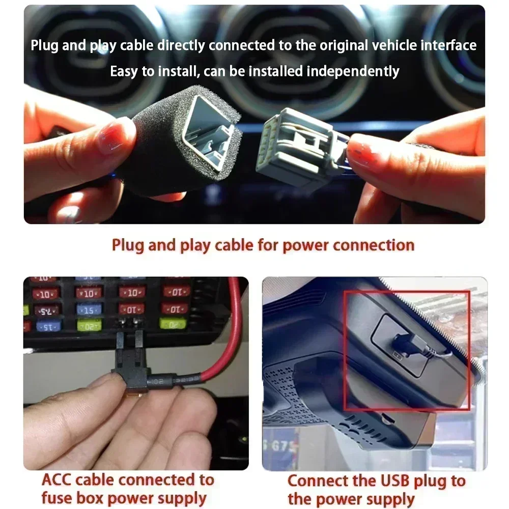 パワーサプライ 2160P Wiifi 4K Dash Cam for MG ZS ZX ZST VS Astor 2017-2025