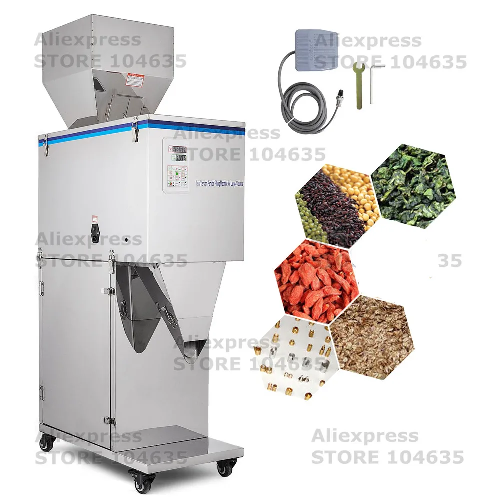 Automatic Powder Dispenser Machine Multi Function Vertical Granule Rice Coffee Particle Spice Tea Filling Packaging Machine 999G