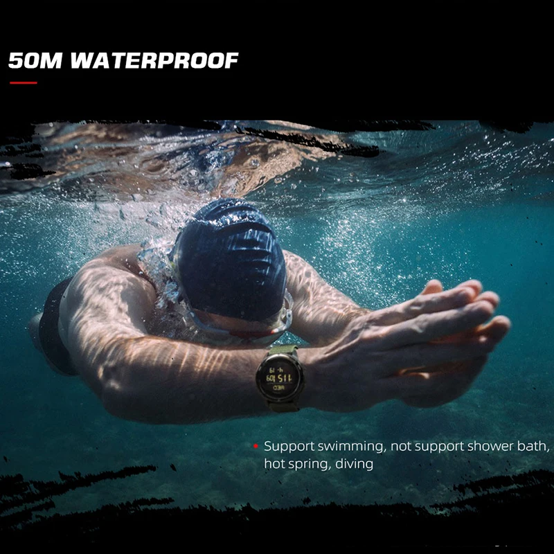 NORTH EDGE Men's Waterproof Outdoor Sports Watch with Compass and Multi-Function Features