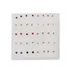 20 Pairs Small Stud Earrings Colorful Faux Rhinestone Plastic Ear Studs Fashion Studs Earrings for Women Hypoallergenic Earrings 6