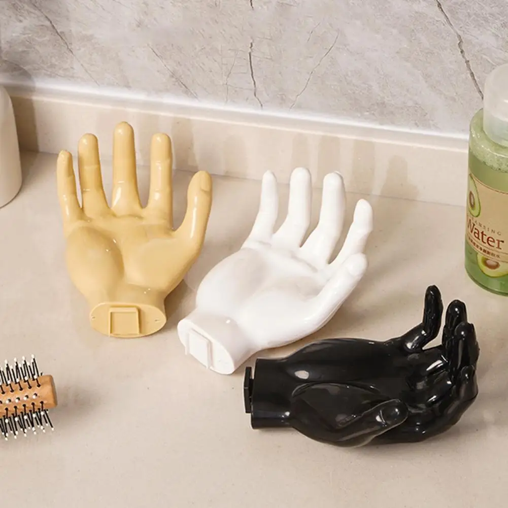 

Mount Storage Creative Supplies Hooks Wall Hand Shape Resin Wall Bathroom Adhesive Punch-free Hand Hook Self Decorative Hanger