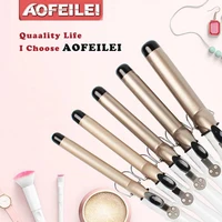Fer à boucler électrique professionnel avec réglage de température, baguette longue pour boucles de 9 à 38 mm, écran LCD 6