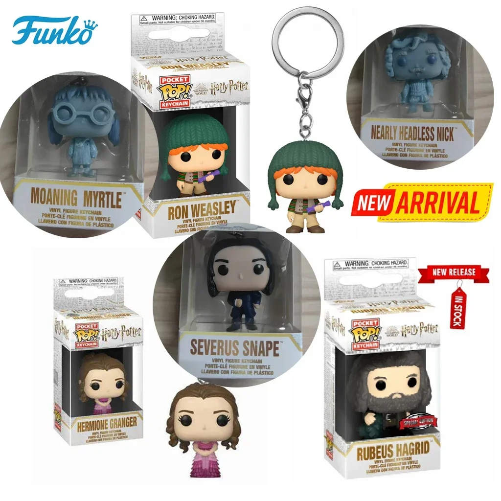 thumbnail image 2 of Funko Pop Hermione Granger Hagrid Ron Weasley Nick Casi Decapitado Myrtle la Llorona Snape Llavero Figura de Juguete Pocket Pop Juguetes para Niños, 2 of 5