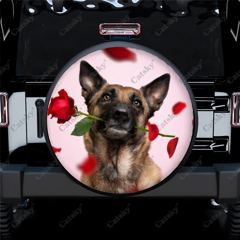 

Чехол для запасной шины с животным-Бельгийским принтом, водонепроницаемый протектор колеса для автомобиля, грузовика, внедорожника, прицепа, Rv