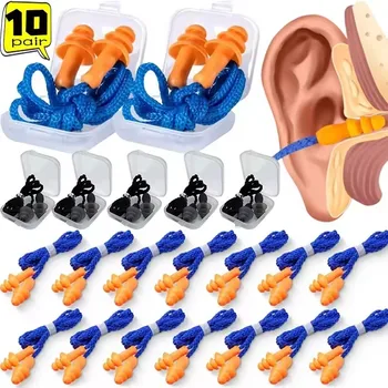1/10Pairs Noise Cancelling Silicone Earplugs