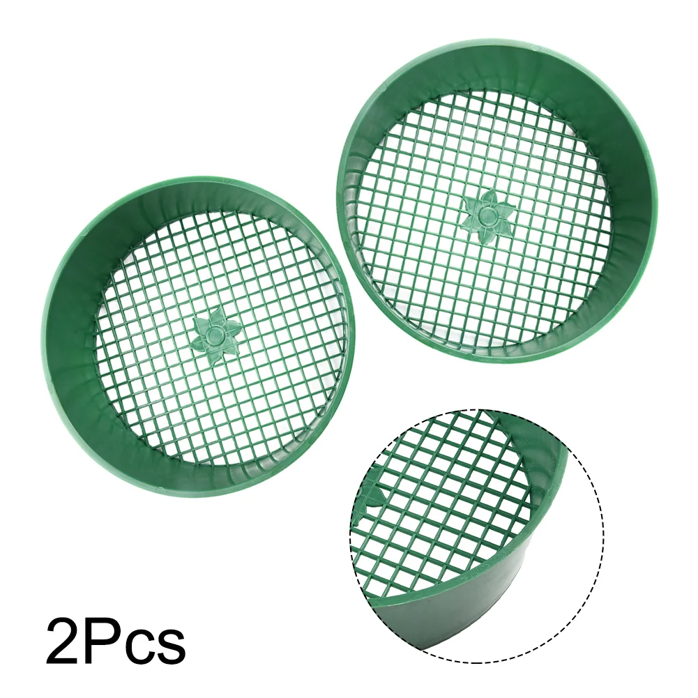 

Green Stone Mesh Garden Sieve Balcony Garden Small Gravel Light Weight Mesh Screen No Odor Non-toxic Plastic Dia 16cm