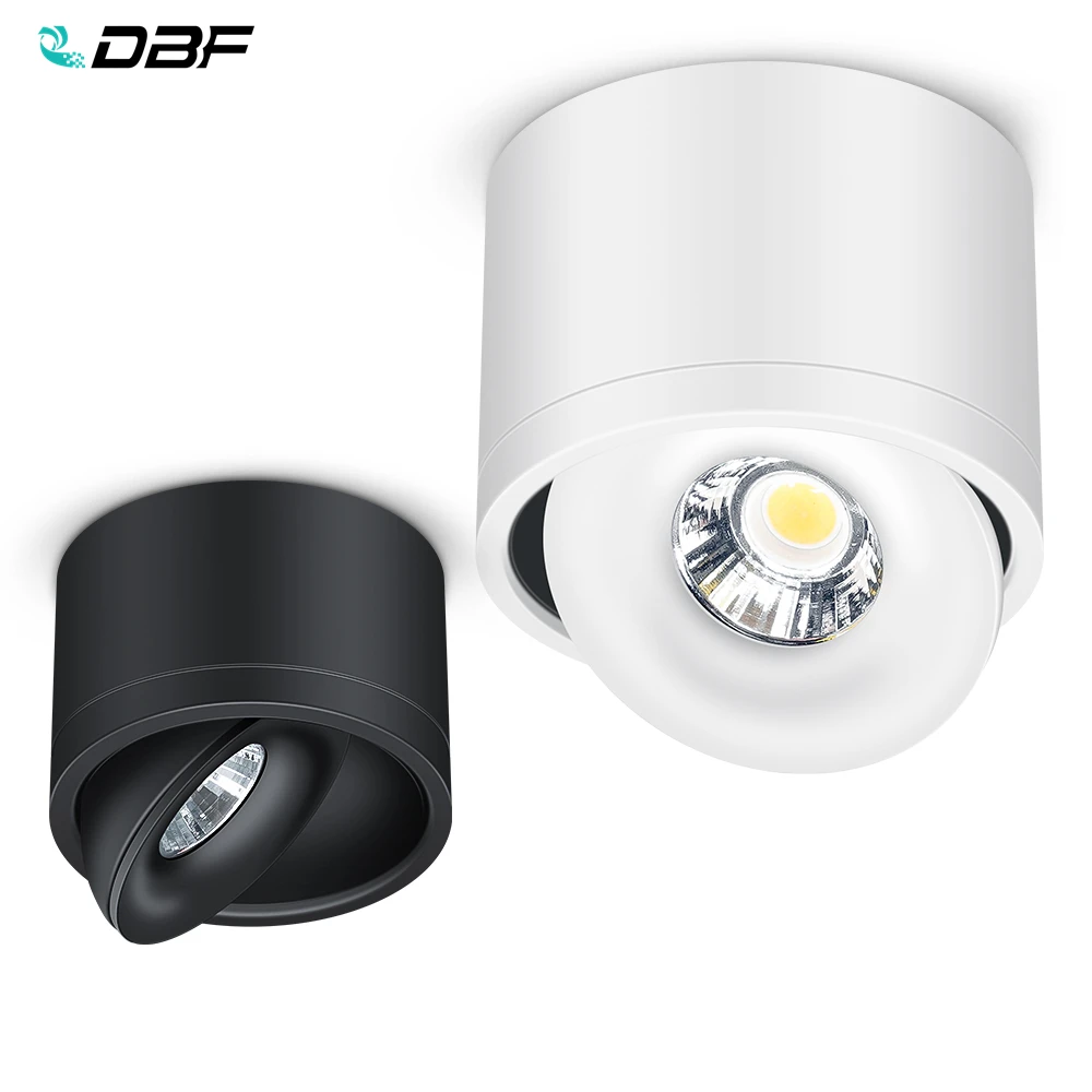 

[DBF]360 Degrees Spot LED Downlights AC110V 220V 5W 7W 9W 15W Spotlight Lights Surface Mounted Lamp for Indoor Lighting Kitchen