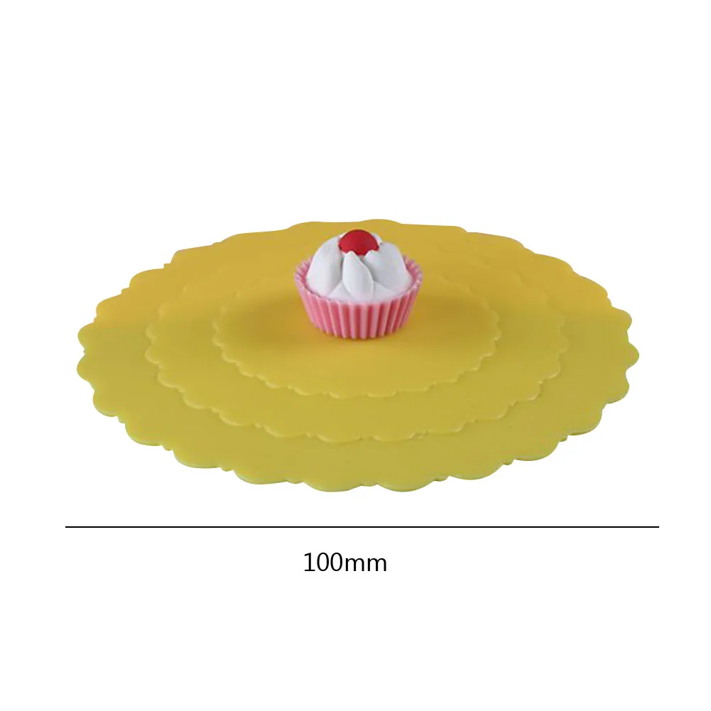 Silicone Sealed Lids Heat-resistant Sealed Coffee Cover Cartoon Food-grade Cute Funny Peculiar for Outdoor Camping Travelling