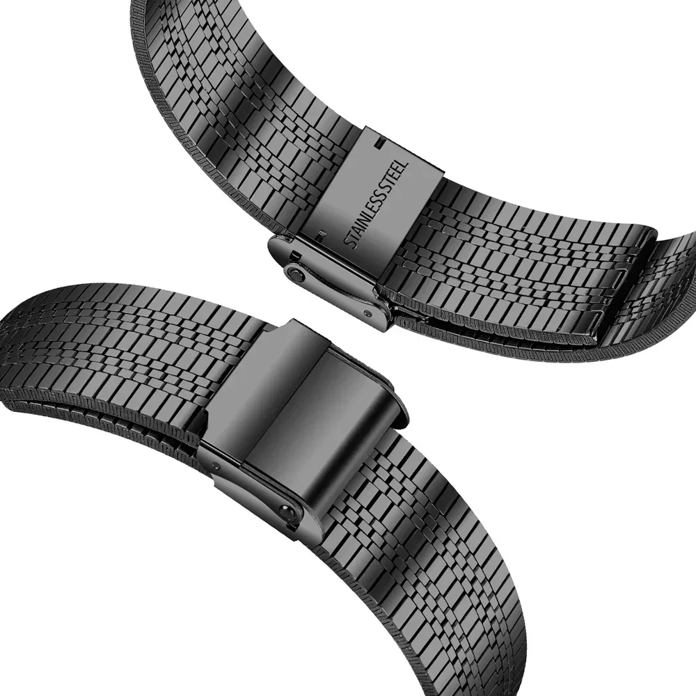 Milanese Stainless Steel Loop Bracelet Watch Band, 20mm & 22mm