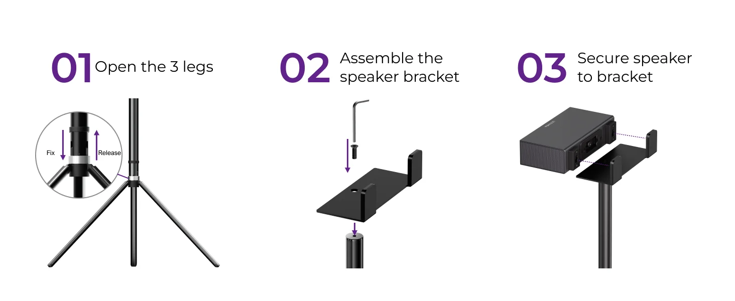 thumbnail image 2 of Ultimea Steady S80 Speaker Stands - Adjustable Height Floor Stands For Nova S80 Speakers 2 of 11