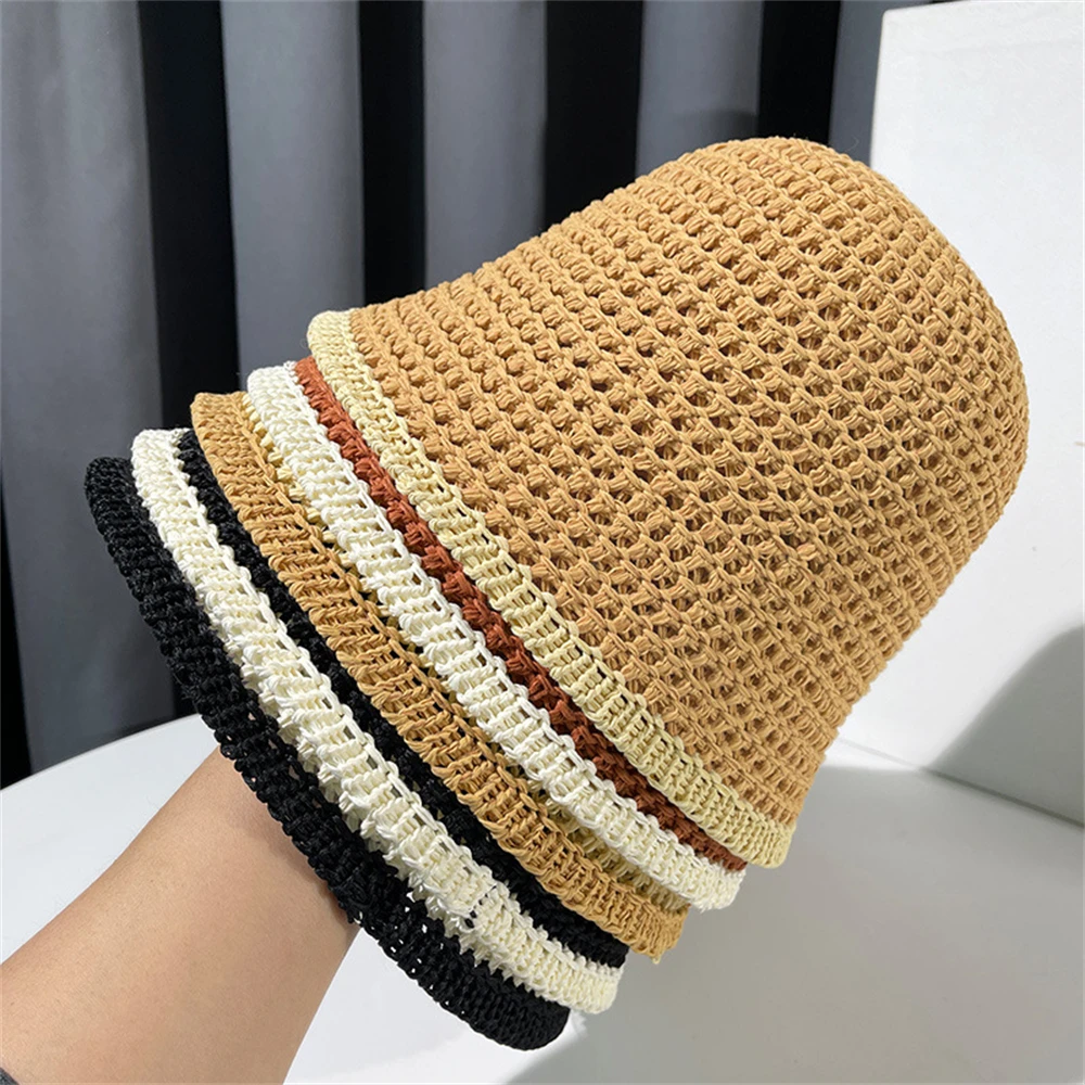 Japanischer Stil, einfacher Fischerhut, faltbar, geflochten, Sonnenschutz, Damenhüte, atmungsaktiv, für den täglichen Urlaub, Outdoor-Eimerhüte, Gorras – Detail 8