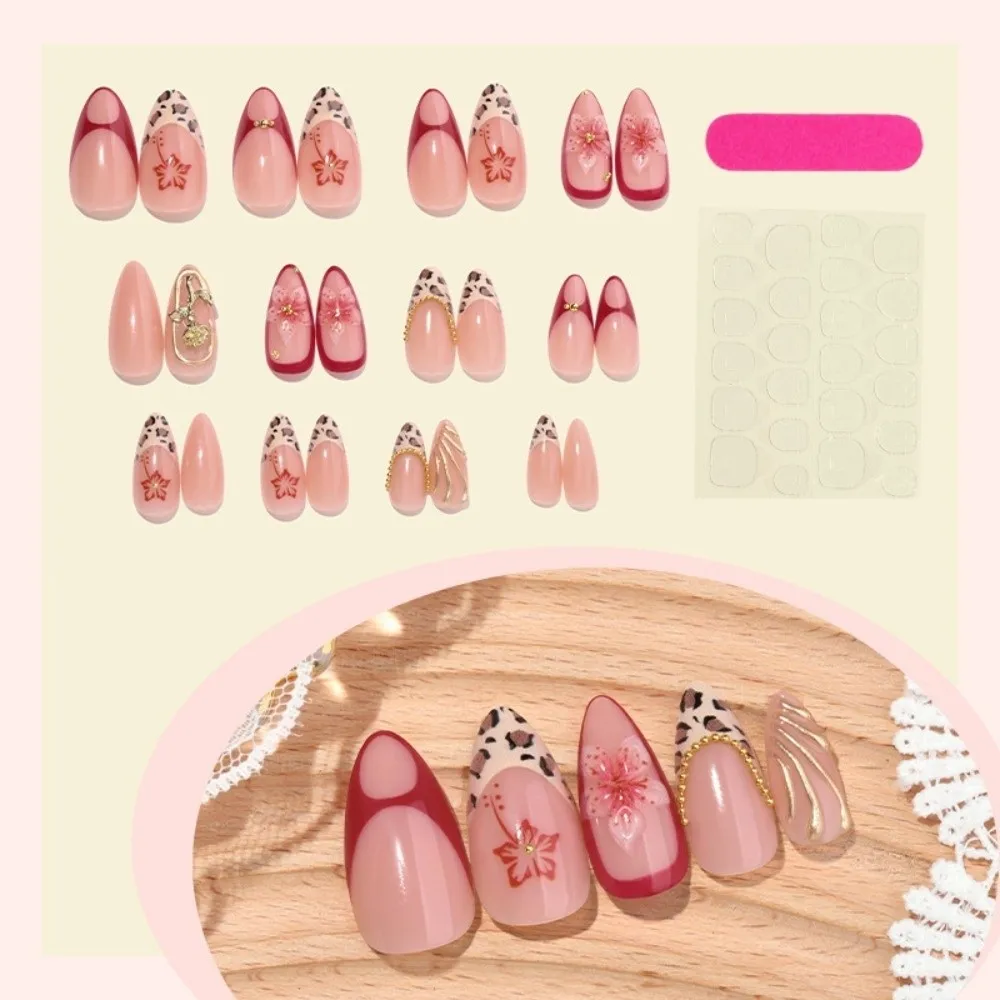 Uñas Postizas Vintage con Pedrería