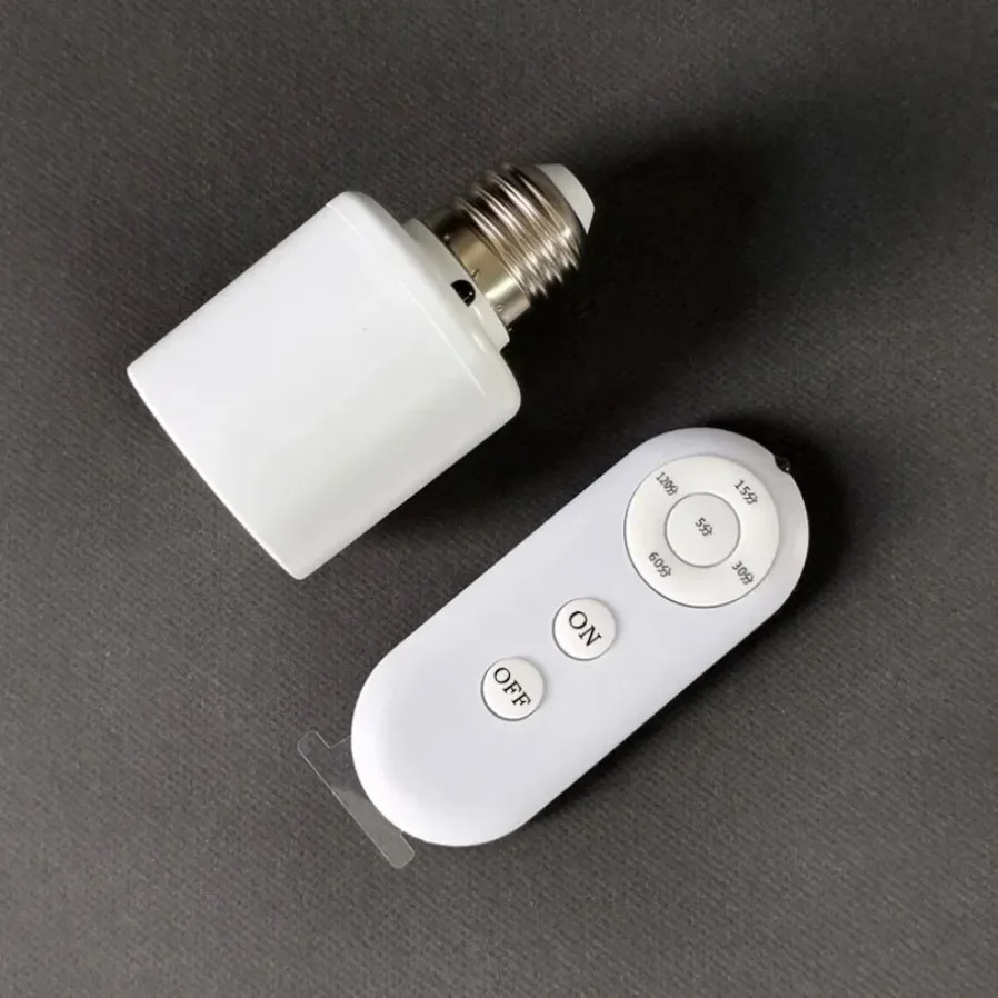 E27 85V-265V Wireless Remote Control Smart Timer Switch Lamp Holder