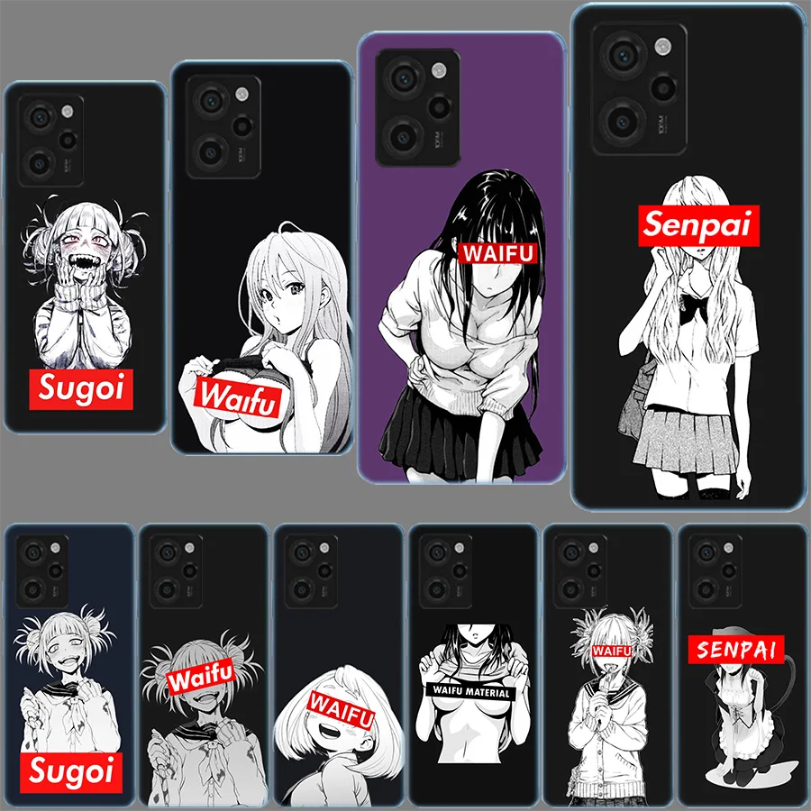 Custodia Sugoi Senpai Anime Waifu Per Xiaomi Pocophone X5 M5S X3 Nfc M5 X4 Gt F3 F2 M3 F1 M4 Pro A2 A3 Cc9E Note 10 Lite Tpu Soft Ph
