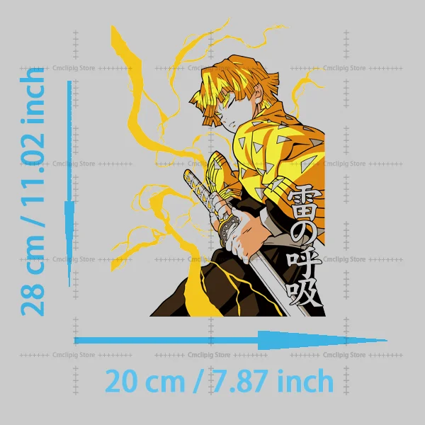 Jujutsu Kaisen Gojo Satoru 의류 용 인쇄 맞춤 패치 Pochita Anime T-셔츠 데칼 장식 의류 패치 철 전송