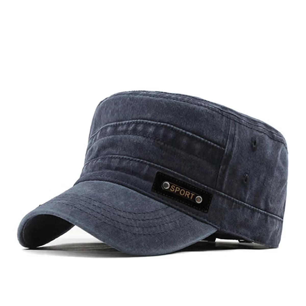 Men's Spring and Autumn Short-Brim Flat-Top Baseball Cap Casual Versatile Summer Sun Protection All-Season New Fishing Camping Hiking Climbing Hat