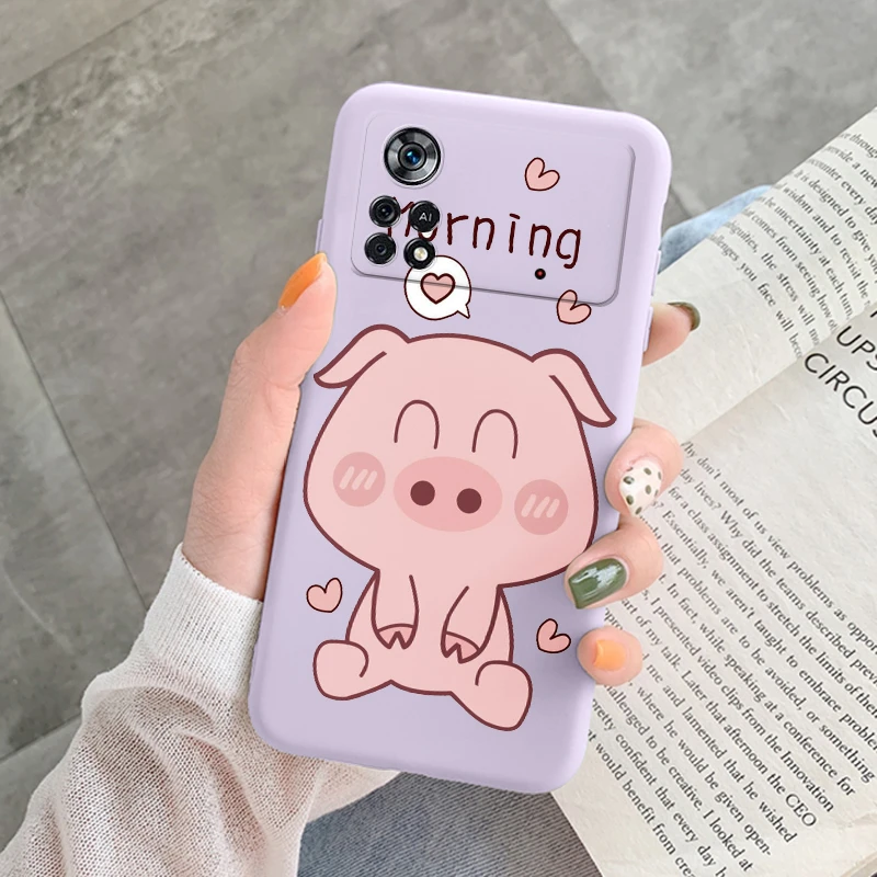 SEAHAI Cover Per Xiaomi Poco M4 Pro 4G – Custodia Trasparente Con Motivo Gatto – Silicone TPU Ultrasottile Antiurto - 2