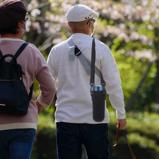 500ml Bottle Bag Portable Water Pouch Neoprene Sleeve Outdoor Travel Shoulder Strap Carrier Soft Protective Case For 6