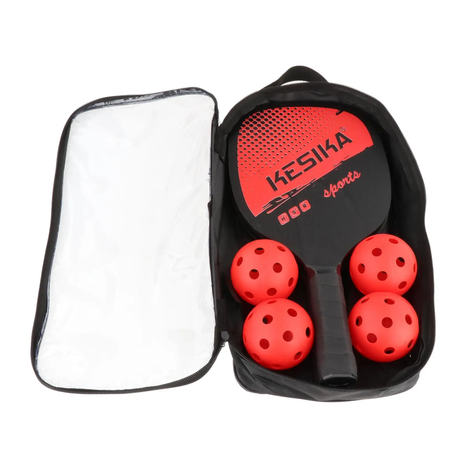 Pickleball Paddles Set 4 Balls Portable Carry Bag Comfort Grip Rackets Honeycomb Core Lightweight