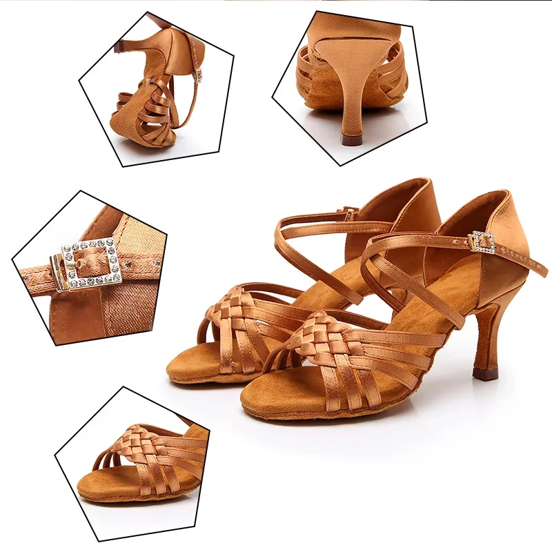 Woman Dance Shoes For Dancing Latin Shoes For Women Girls Ballroom Shoes Ladies Modern Tango Jazz Performance Shoes Salsa Sandal 3