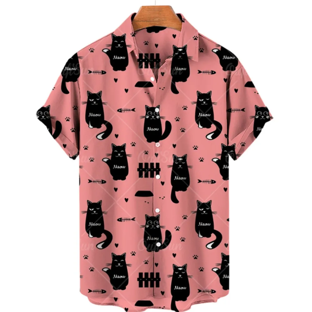 MensShirtNewLoosePlusSizeCasualVintageCuteCatPattern3DPrintedShortSleeve.jpg