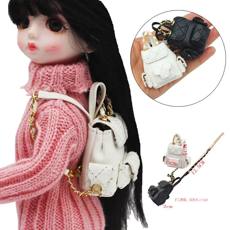 Mini Doll Ornaments OB11 Bag (4*2.3cm) for 1/12 BJD Molly Labubu Macaron UpsetDuck and 15-20cm Cotton Doll and 1/8 BJD Doll Backpack