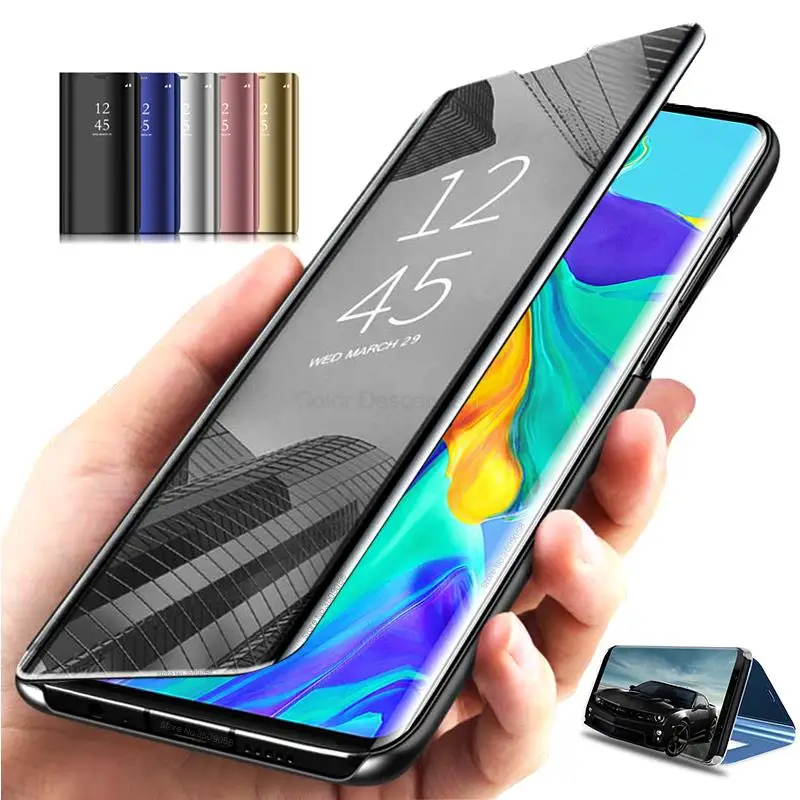 Smart Mirror Phone Case Per Samsung Galaxy S22 Ultra Plus 5G Supporto Magnetico Book Coque Cover Antiurto Shell Per Samsung S22
