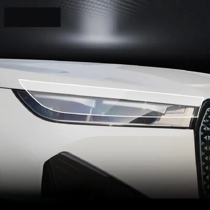 

For BMW iX I20 2022-2023Car Exterior Headlight Anti-scratch TPU Protective film Anti-scratch Repair film Accessories transparent
