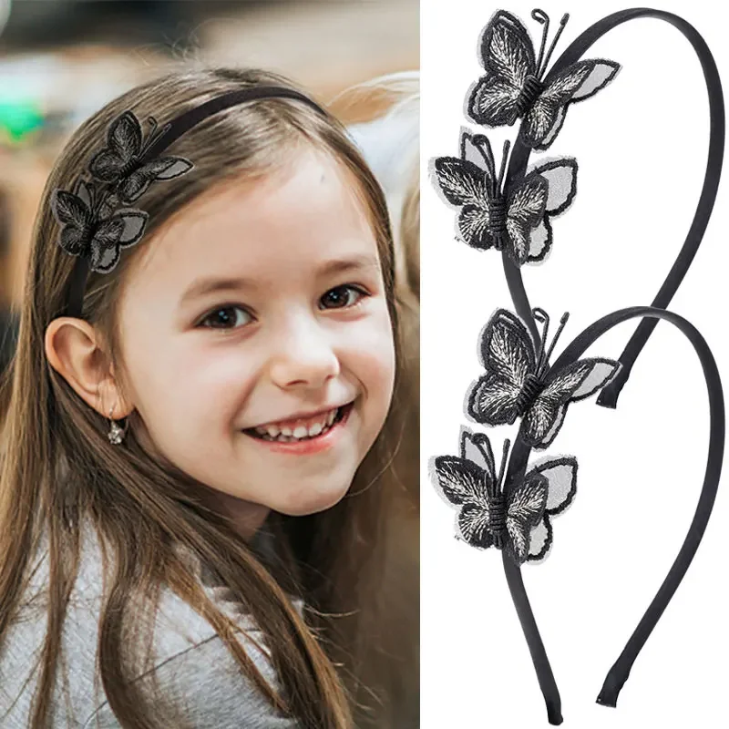

Модные повязки на голову с бабочкой бутик для детей принцесса ободок для волос аксессуары для костюмов изысканный ободок для волос для девочек повязка на голову для подростков