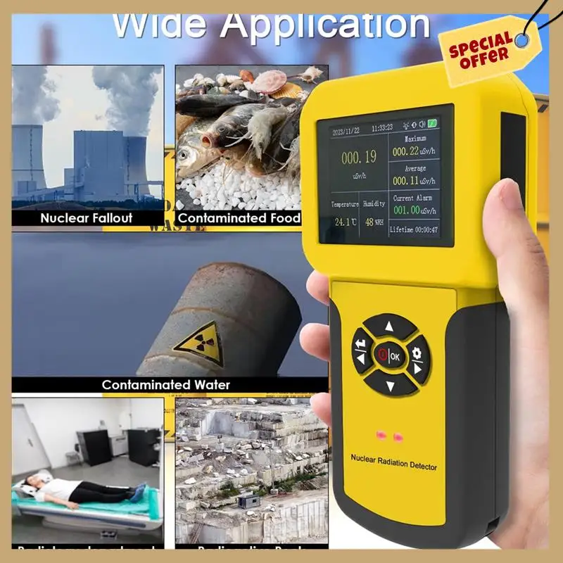 Professional Nuclear Radiation Detector Geiger Counter Radiation Detector With Alarm Set, HP-886A