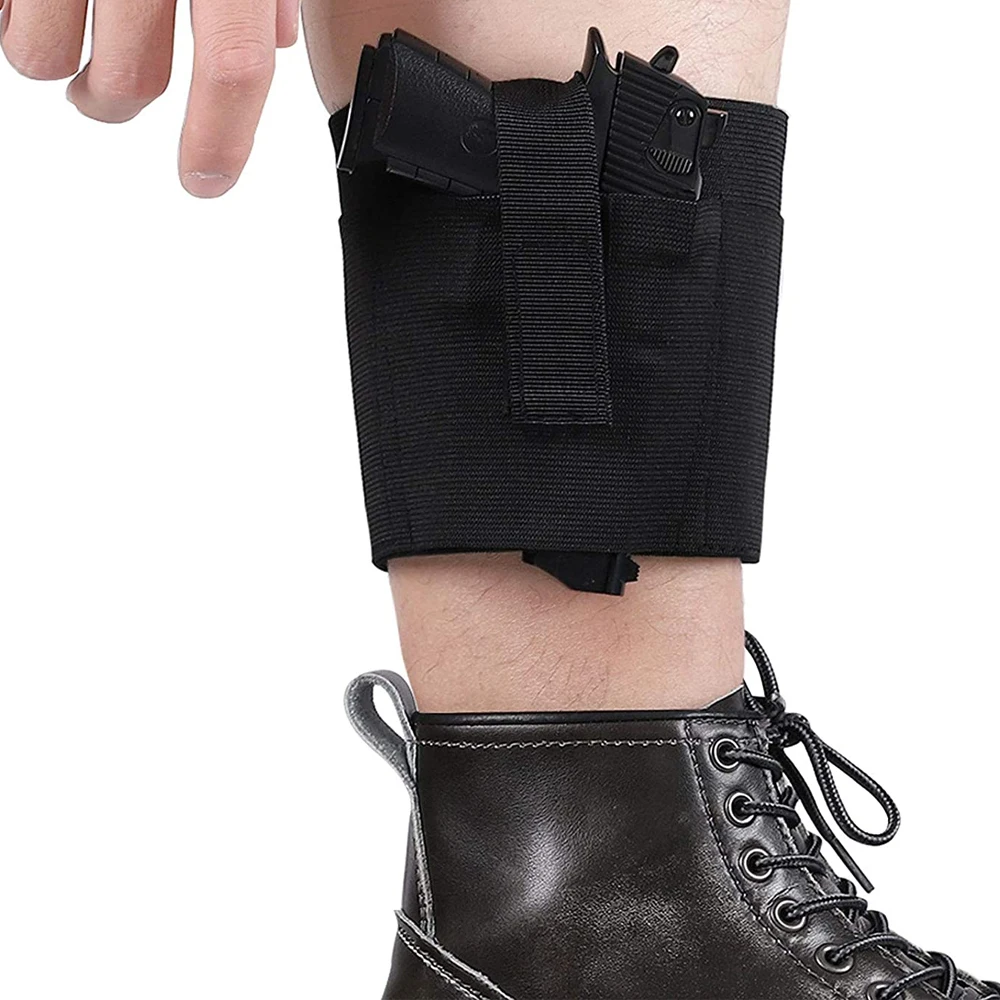 Concealed Ankle Gun Holster Universal Pistol Carry Holster Right Left Leg Strap Gun Padded Pouch Outdoor Tactical Gear