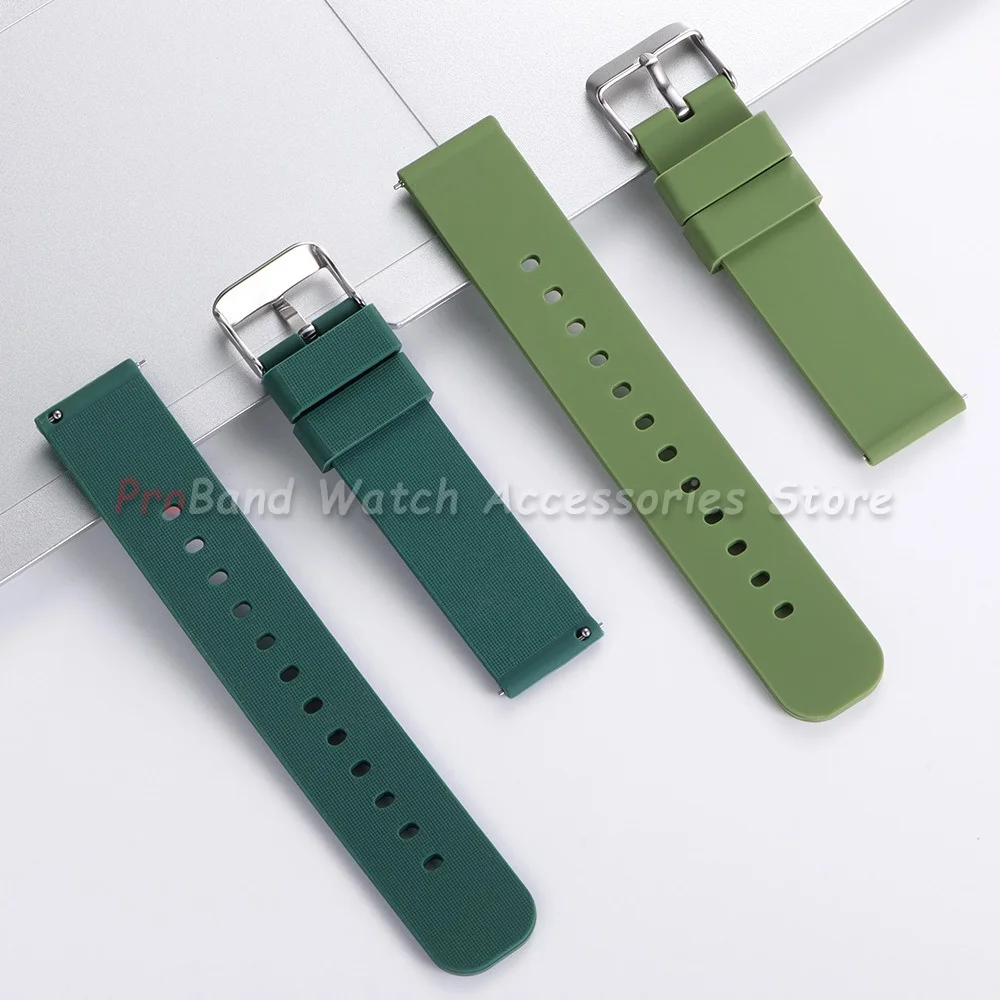Waterproof Silicone Quick Release Watch Strap - Soft Rubber Wristband