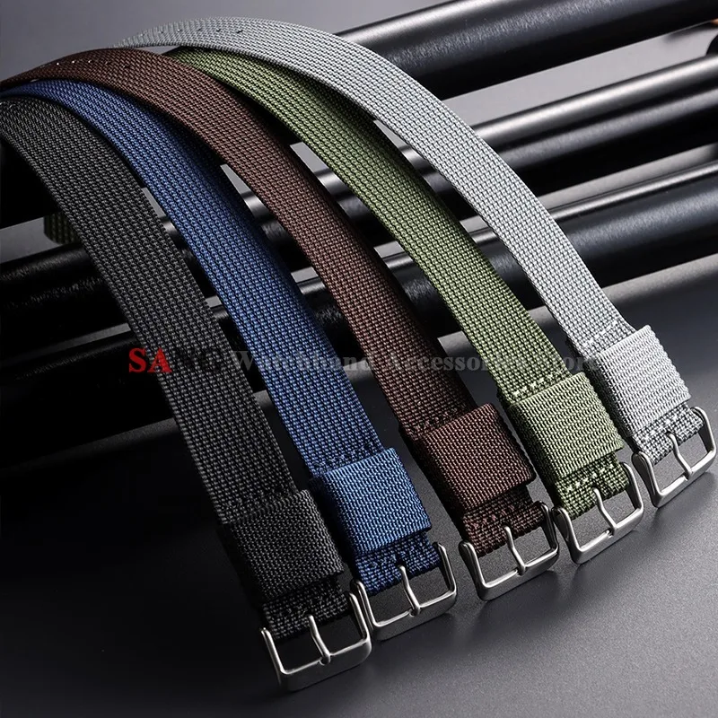 Braided Nylon Strap - Men's Army Sports Breathable Watch Band Wristbelt