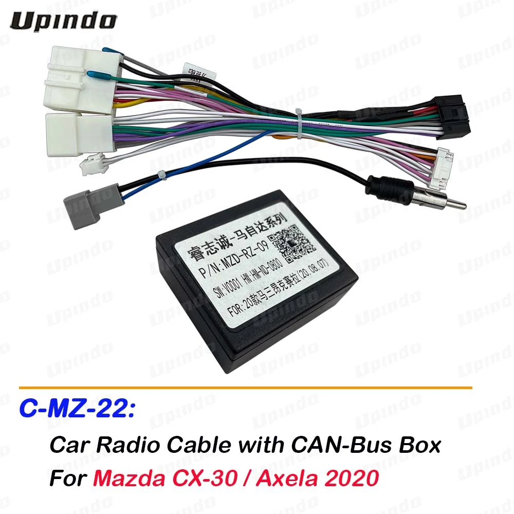 Car Radio Cable Canbus Box Adapter For Mazda Cx30 Axela 2020+ Wiring Harness Power Connector