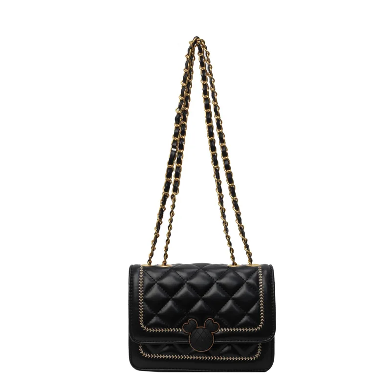 Diamond Chain Small for Women 2024 New Popular All-Matching Commuter Messenger Bag Fashion Work Shoulder File Holder