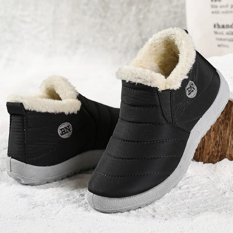 Men's Boots Keep Warm Winter Shoes For Men 2025 Winter Boots Fur Waterproof Snow Botas Para Hombre Casual Combat Ankle Boots - 2