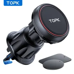 TOPK Universal Magnetic Air Vent Car Phone Holder with 6 Strong Magnets (For Air Vent)