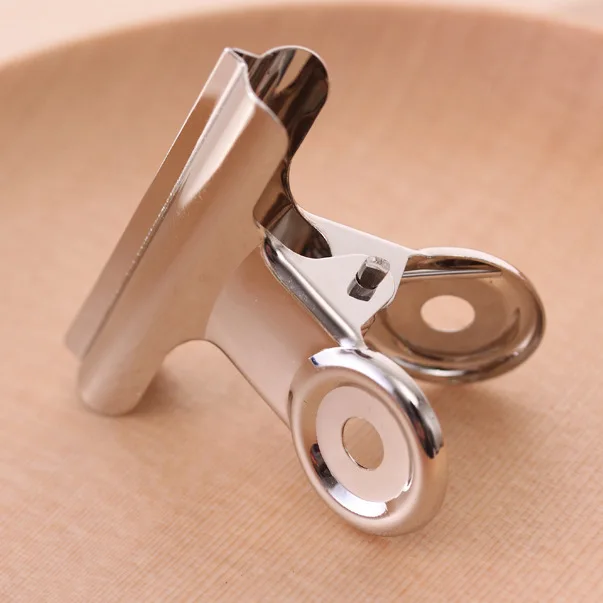 4pcs Office Stationery Round Head Steel Clip Silver Round Head Clip Storage Bill Clip Stainless Steel Round Long Tail Clip