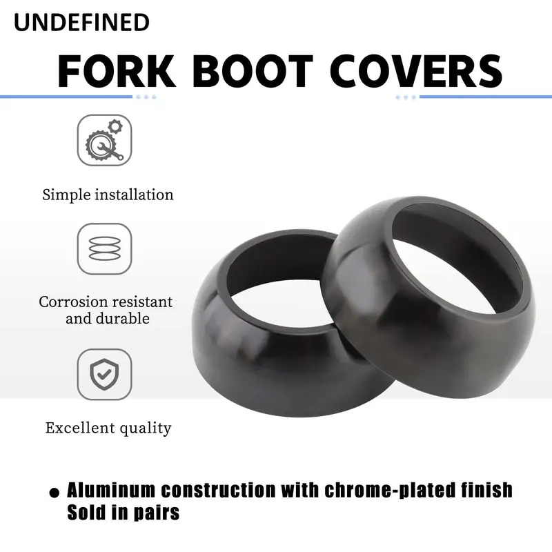 Chrome 39mm Fork Boot Cap Covers for Harley 88-21 Sportster XL 883 1200 Forty Eight Iron 883 Dyna 88-94 FXR 91-05 FXD Low Rider - Image 3