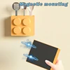 Creative Block-shaped Magnetic Storage Box Kitchen Punch-free Refrigerator Magnet Storage Container Kitchen Tools Storage Basket 2