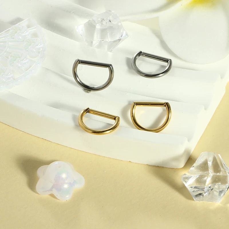 30Pieces/lot for both men and women G23 Titanium Perforated Nose Stud Earrings 8mm Body Jewelry for  Wedding or Party Gift