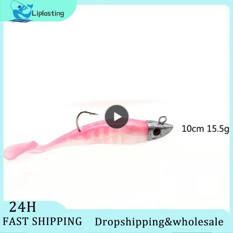 

Искусственная приманка для джиггинга, Мягкая приманка, рыболовные приманки 10 см, 15,5 г, джиг с головой, приманка с Т-образным хвостом для морского окуня, рыболовная снасть, 6 цветов, рыболовная приманка