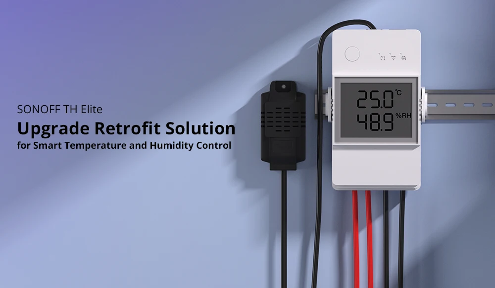 THR316D THR320D WiFi Smart Switch Temperature and Humidity Monitor Switch 16/20A