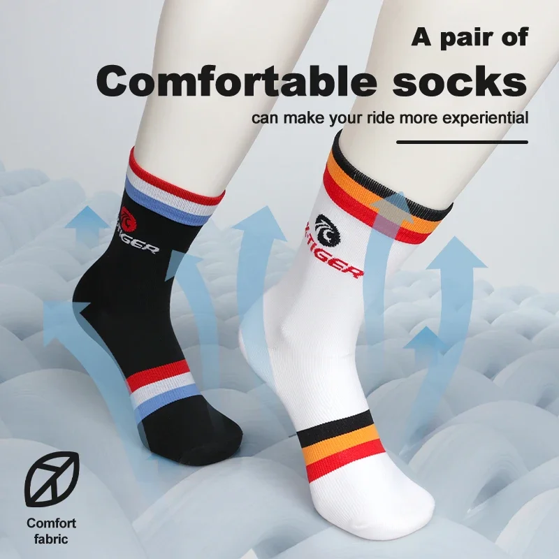 X-TIGER Cycling Socks Breathable Quick-drying Road Bicycle Socks Outdoor Sports Wear-resistant Professional Cycling Sports