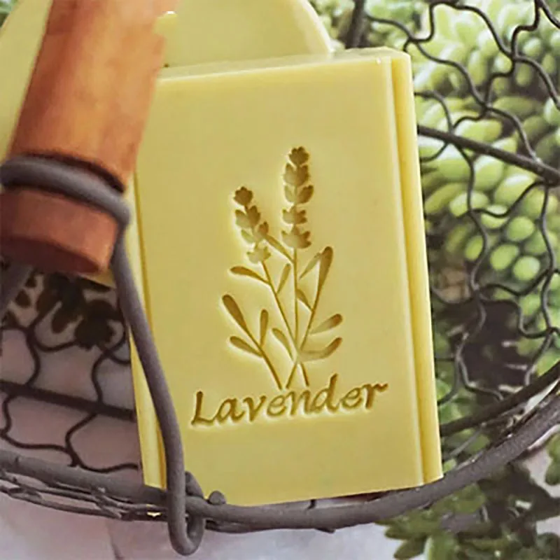 Lavender Pure Olive  Avocado Acrylic Soap Stamp Natural Transparent Custom Stamps For Making Soap Chapter