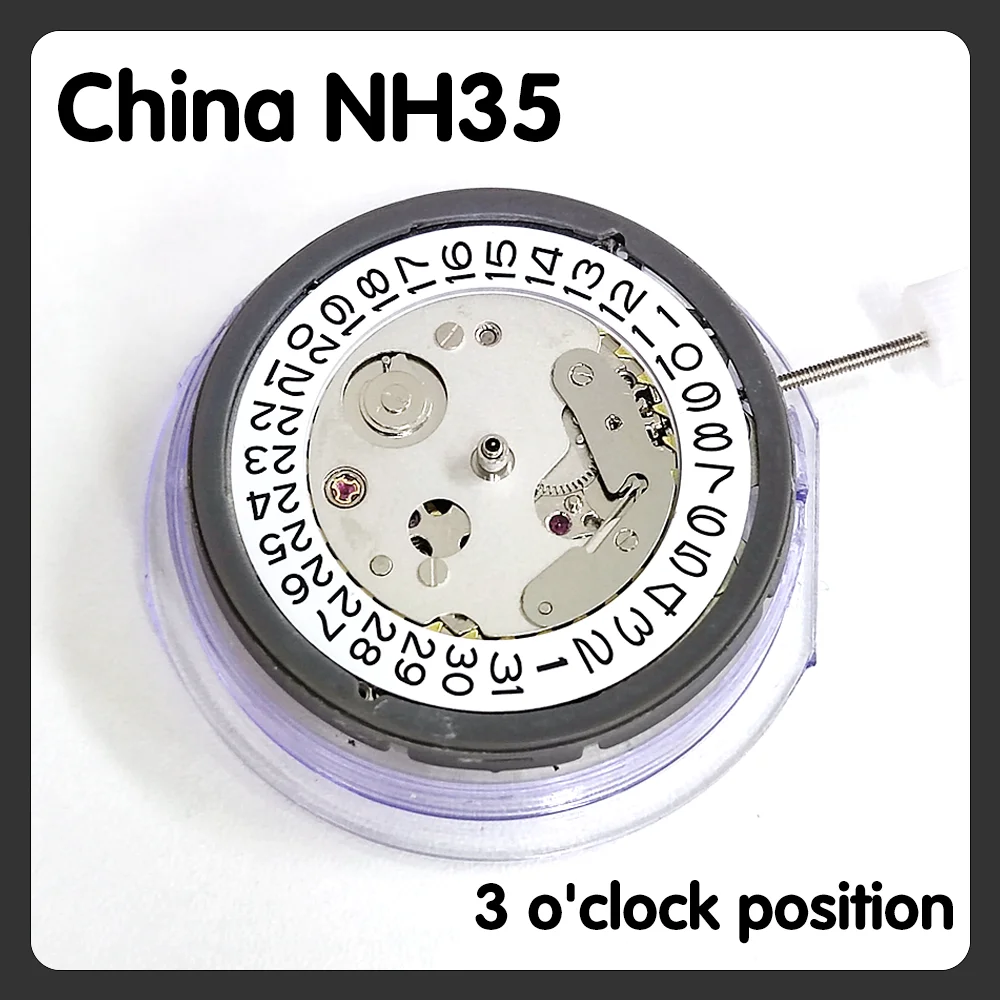 NH35 무브먼트 중국산 무브먼트 시계 부품 교체 부품 오토매틱 무브먼트 기계식 무브먼트 화이트 데이트 무브먼트 중국산 NH35
